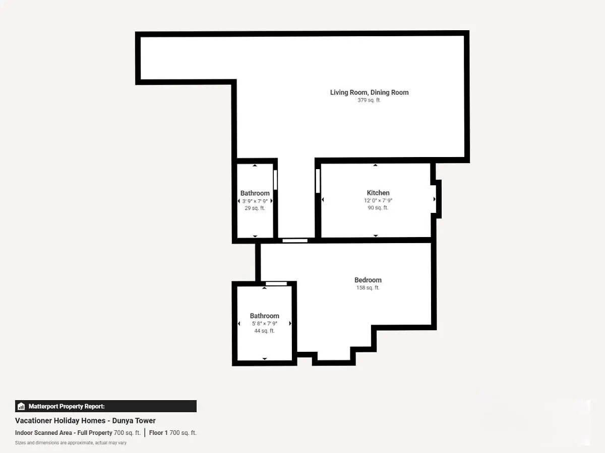 Dunya Tower - Chic One Bedroom In Downtown Dubai Apartment